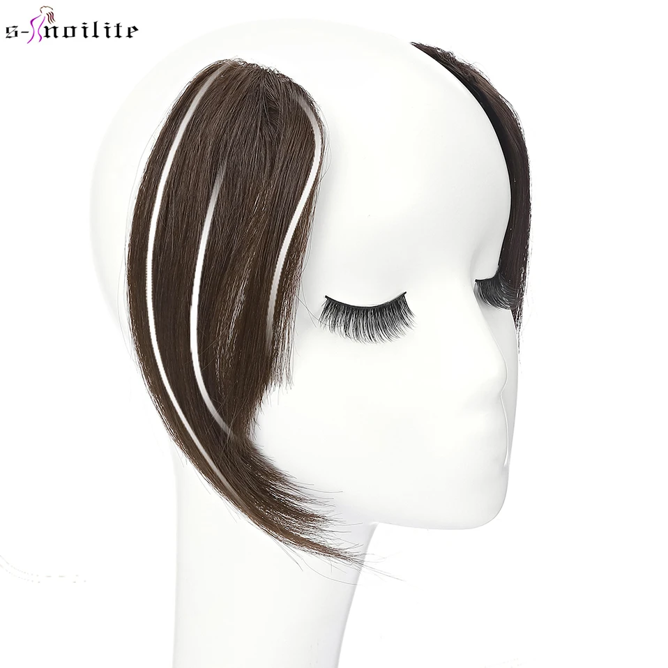 S-noilite 2pcs Natural Hair Bangs Fringe Human Hair Left Right Hair Extensions 16g Black Hairpiece Bangs Wig Human Hair Clip 
S-noilite 2pcs Natural Hair Bangs Fringe Human Hair Left Right Hair Extensions 16g Black Hairpiece Bangs Wig Human Hair Clip