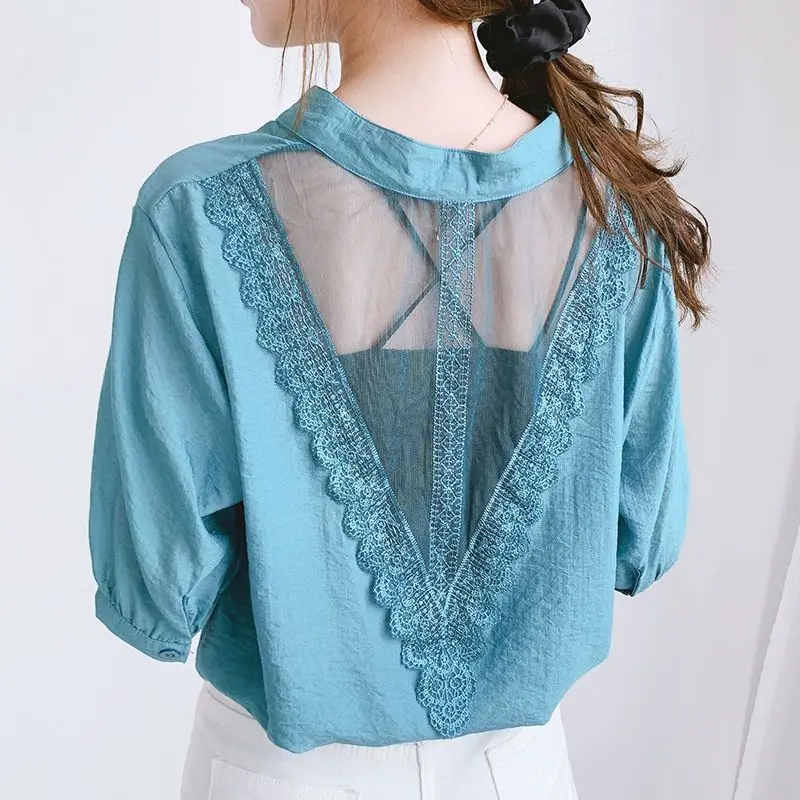 New Women Casual Basic Summer Blouse Top Shirt Perspective Backless Short sleeve Plus Size M~3XL
New Women Casual Basic Summer Blouse Top Shirt Perspective Backless Short sleeve Plus Size M~3XL