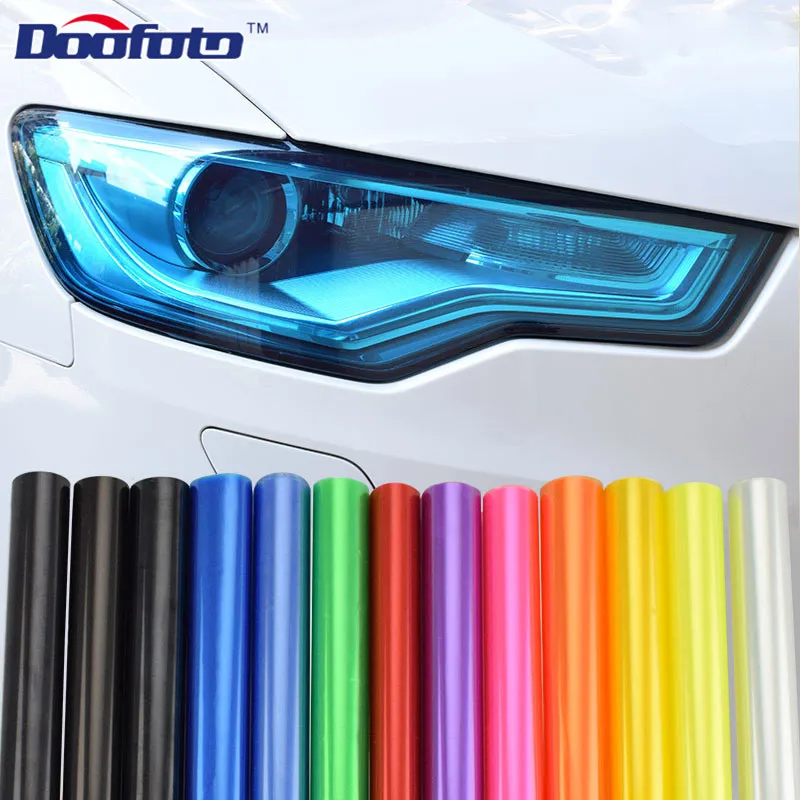 

30 x100CM Car Headlight Sticker Fog Light Taillight Tint Vinyl Color Change Motorcycle Film DIY Auto Protector Accessories