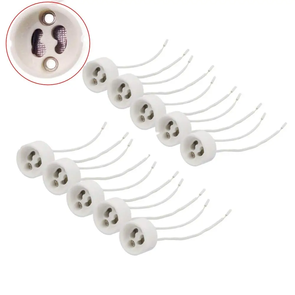 10pcs/lot Lamp Ceramic Base GU10 Lamp Holder Aging Connector Socket with Cable for LED Halogen Lamp Light Wire Jack 15cm Long
10pcs/lot Lamp Ceramic Base GU10 Lamp Holder Aging Connector Socket with Cable for LED Halogen Lamp Light Wire Jack 15cm Long