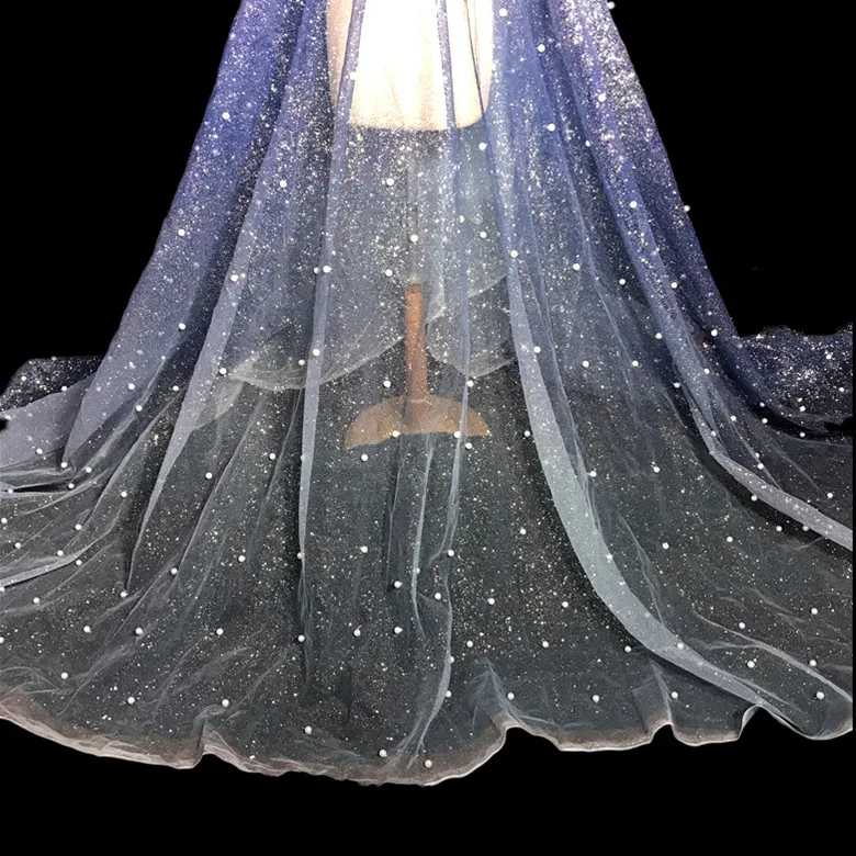Pearl sky blue gradient silver glitter bronzing fabric performance clothing wedding dress decorative tulle mesh fabric
Pearl sky blue gradient silver glitter bronzing fabric performance clothing wedding dress decorative tulle mesh fabric