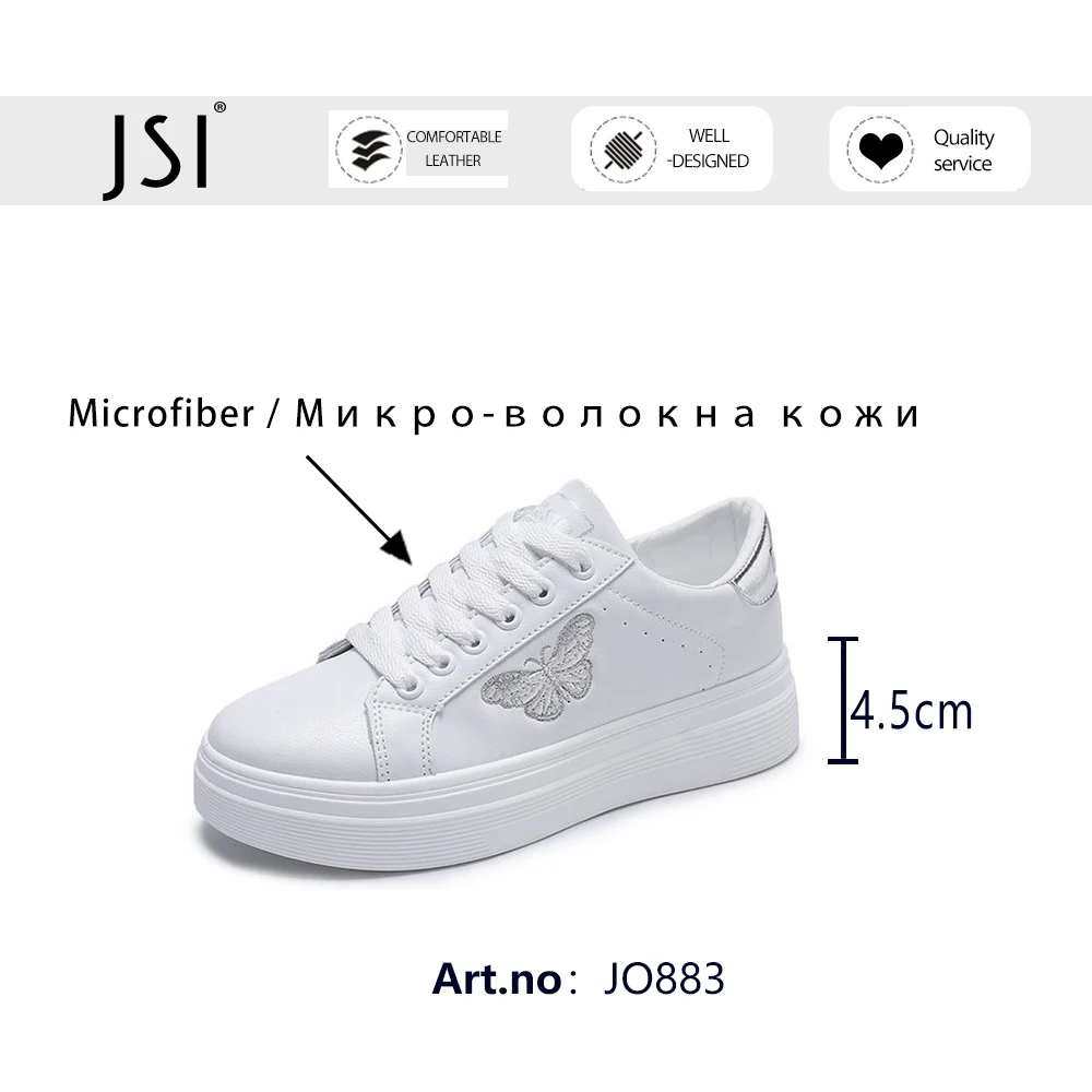 JSI High Platform Sneaker Round Toe Lace Up Butterfly-knot Pattern Thick Bottom White Causal Lady Sport Shoes New 2021 JO883
JSI High Platform Sneaker Round Toe Lace Up Butterfly-knot Pattern Thick Bottom White Causal Lady Sport Shoes New 2021 JO883