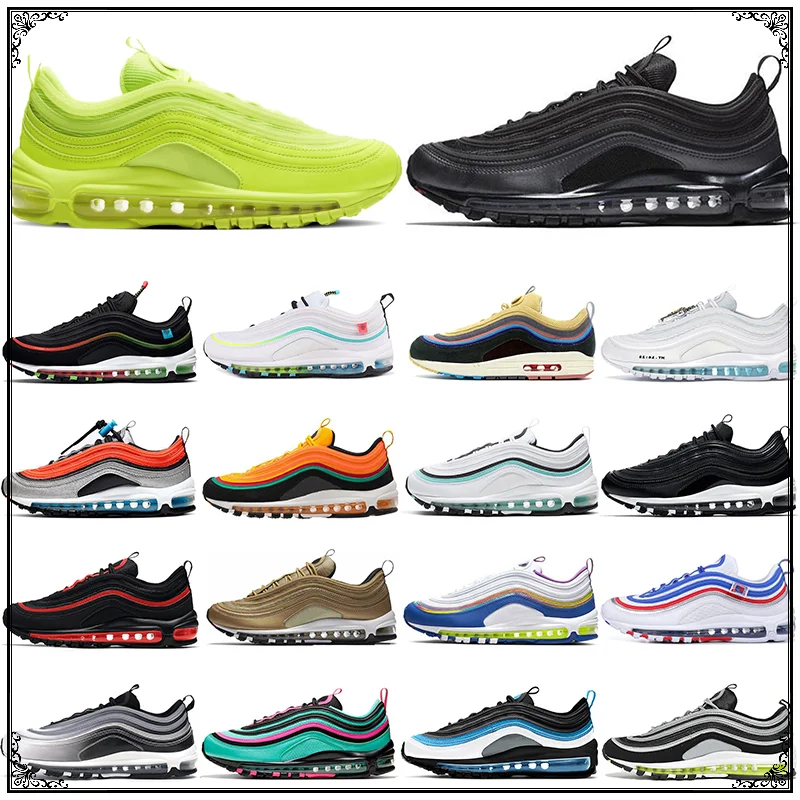 

97 New Arrival Men Women Running Shoes Triple Black White Sean Wotherspoon MSCHF x INRI Jesus Aurora Green Breathable Sneakers