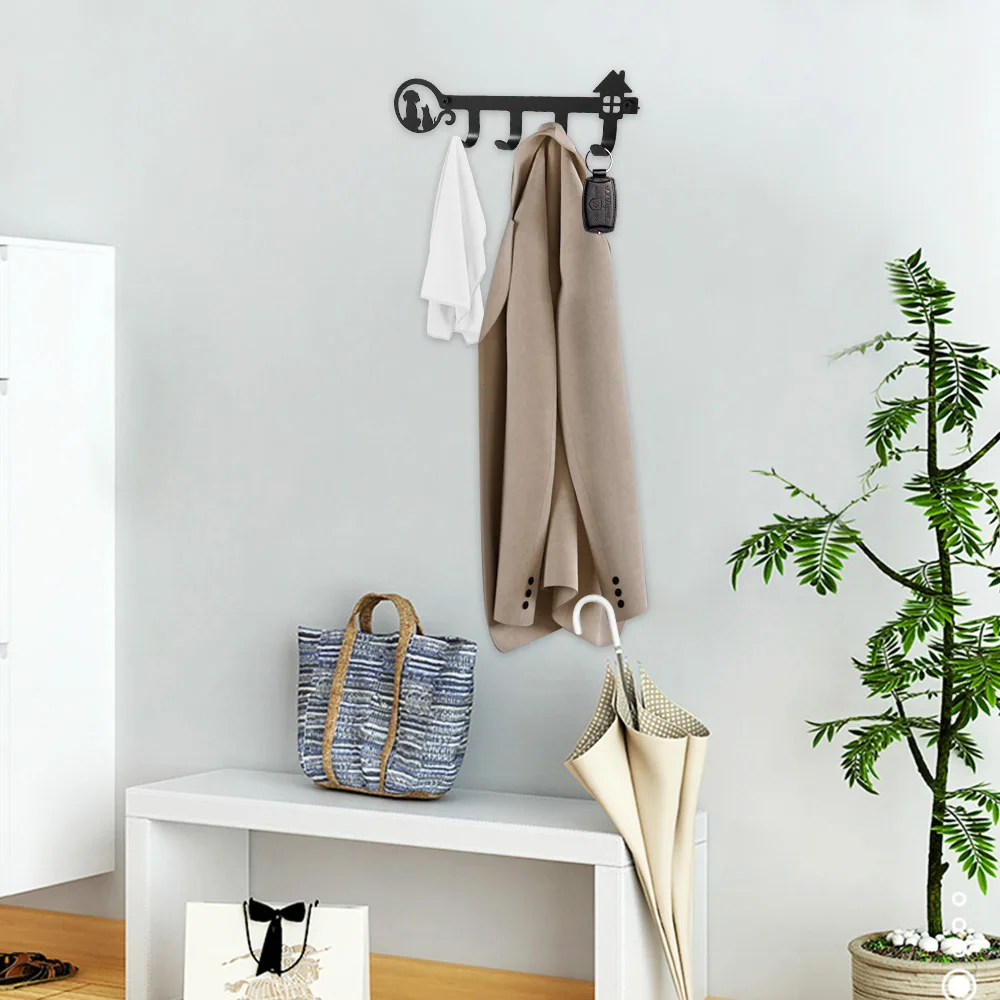 Black Iron Hanger Rack Key Rack Hanger Household 4 Hook Decorative Wall-Mounted Wall Hook Iron Coat
Black Iron Hanger Rack Key Rack Hanger Household 4 Hook Decorative Wall-Mounted Wall Hook Iron Coat
