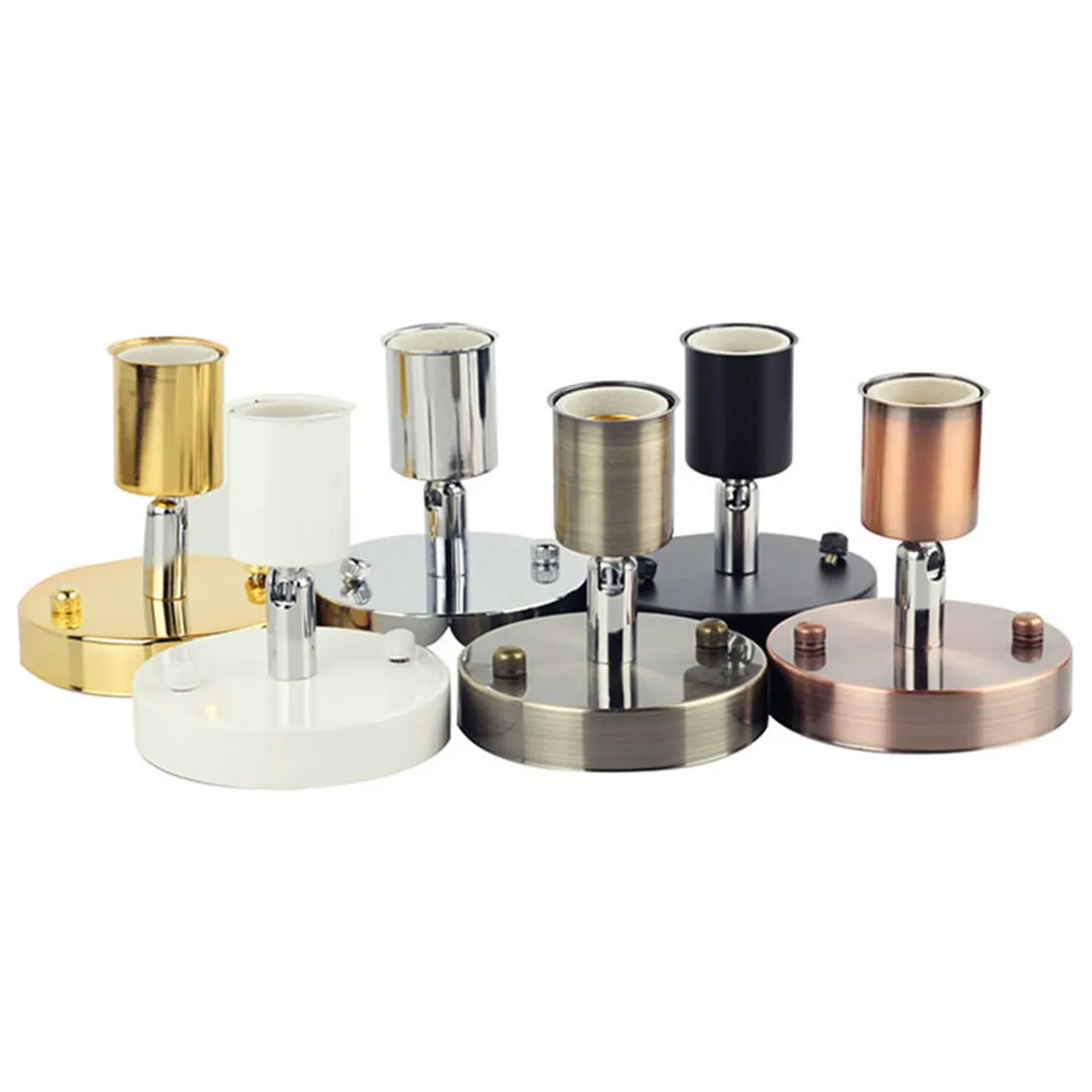 1pcs Black white silver bronze lamp base E27 Light Socket Antique Metal Lamp socket Holder for E27 Edison Incandescent Lamp
1pcs Black white silver bronze lamp base E27 Light Socket Antique Metal Lamp socket Holder for E27 Edison Incandescent Lamp
