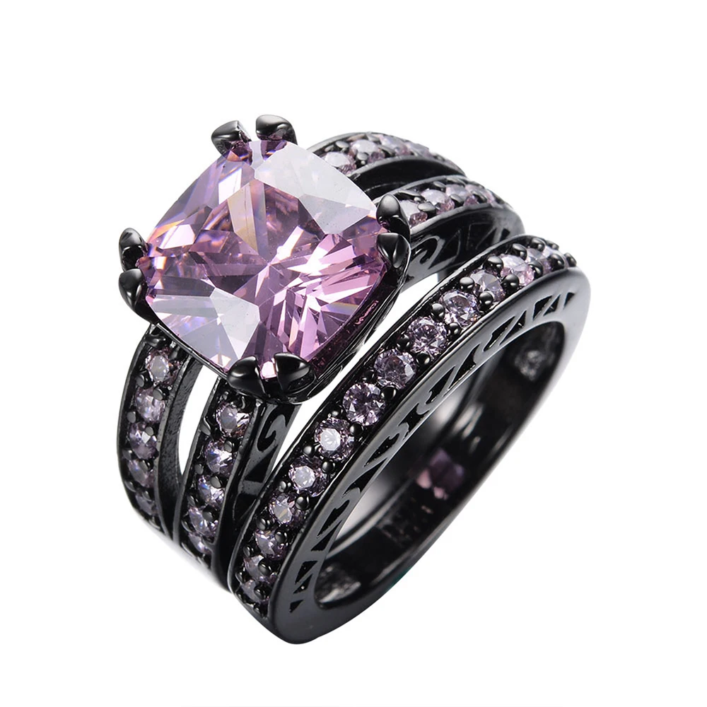 Ring female zircon retro European and American style pink double ring set ornaments creative explosion accessories
Ring female zircon retro European and American style pink double ring set ornaments creative explosion accessories