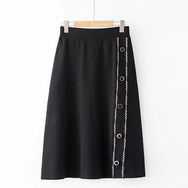 Plus Size XL-4XL Women's Elastic Waist Knitted Long Skirts A-line Autumn Winter New Skirts
Plus Size XL-4XL Women's Elastic Waist Knitted Long Skirts A-line Autumn Winter New Skirts