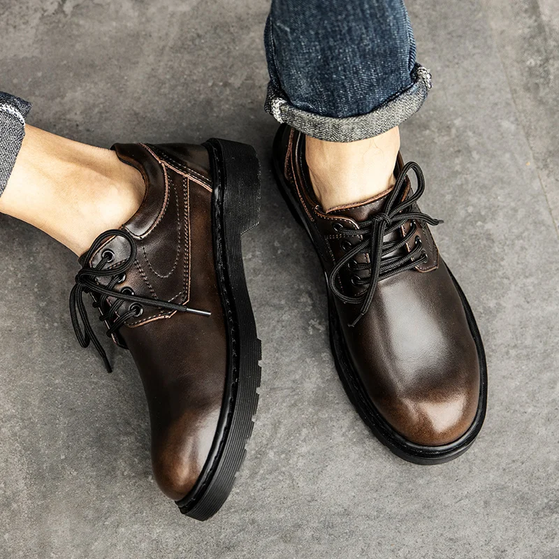 High Quality Men Leather Shoes 2021 Oxford Shoes Male Punk Shoes Thick-soled Motorcycle Shoes Martens Tooling Shoes Mujer Size48
High Quality Men Leather Shoes 2021 Oxford Shoes Male Punk Shoes Thick-soled Motorcycle Shoes Martens Tooling Shoes Mujer Size48