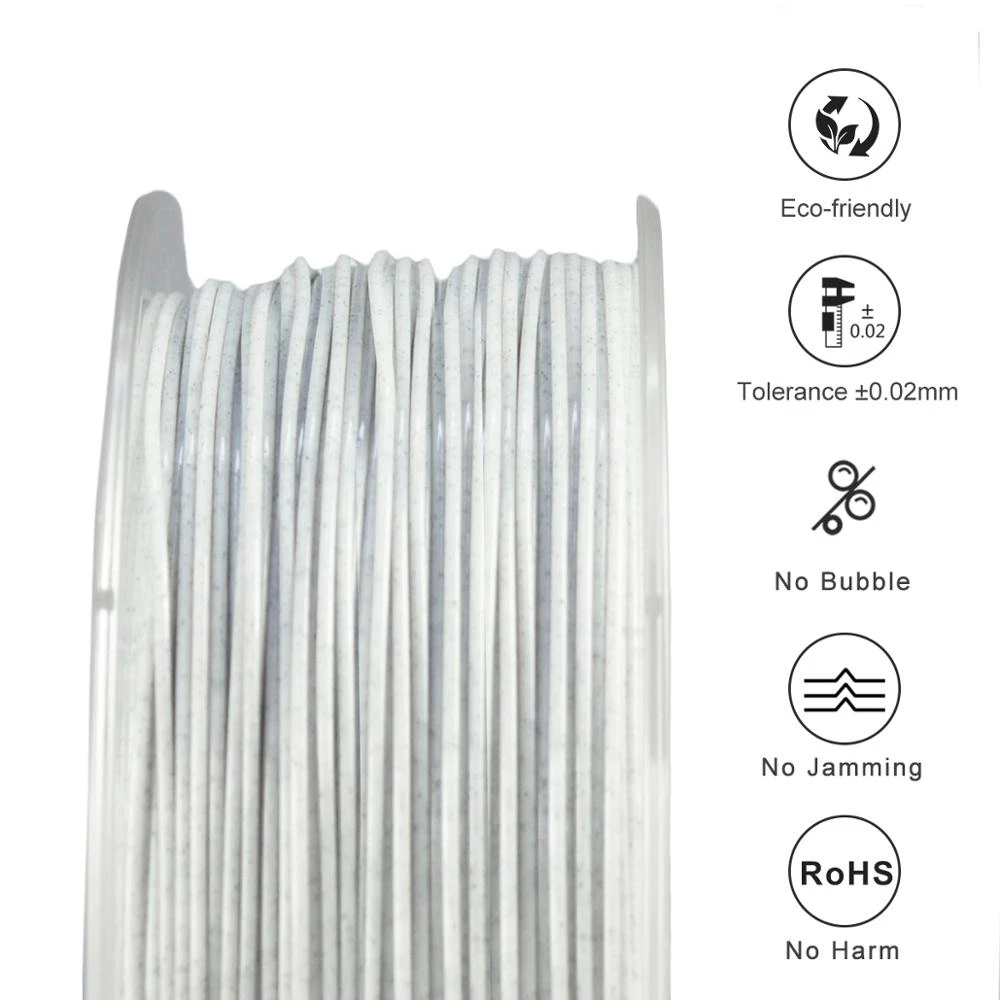 PLA Marble 3D Printer Filament PLA 1kg 1.75mm Tolerance +/-0.02mm Fast Shipping Rock Texture Non-toxic top Material For DIY
PLA Marble 3D Printer Filament PLA 1kg 1.75mm Tolerance +/-0.02mm Fast Shipping Rock Texture Non-toxic top Material For DIY