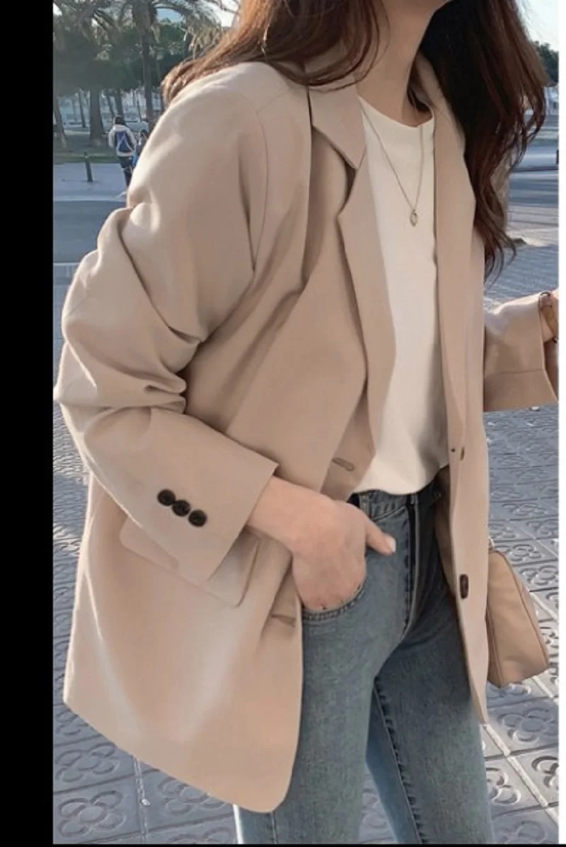 New Spring Autumn Women's Blazers Pockets Jackets Fashionable Vintage Oversize Elegant Office Lady Tops
New Spring Autumn Women's Blazers Pockets Jackets Fashionable Vintage Oversize Elegant Office Lady Tops