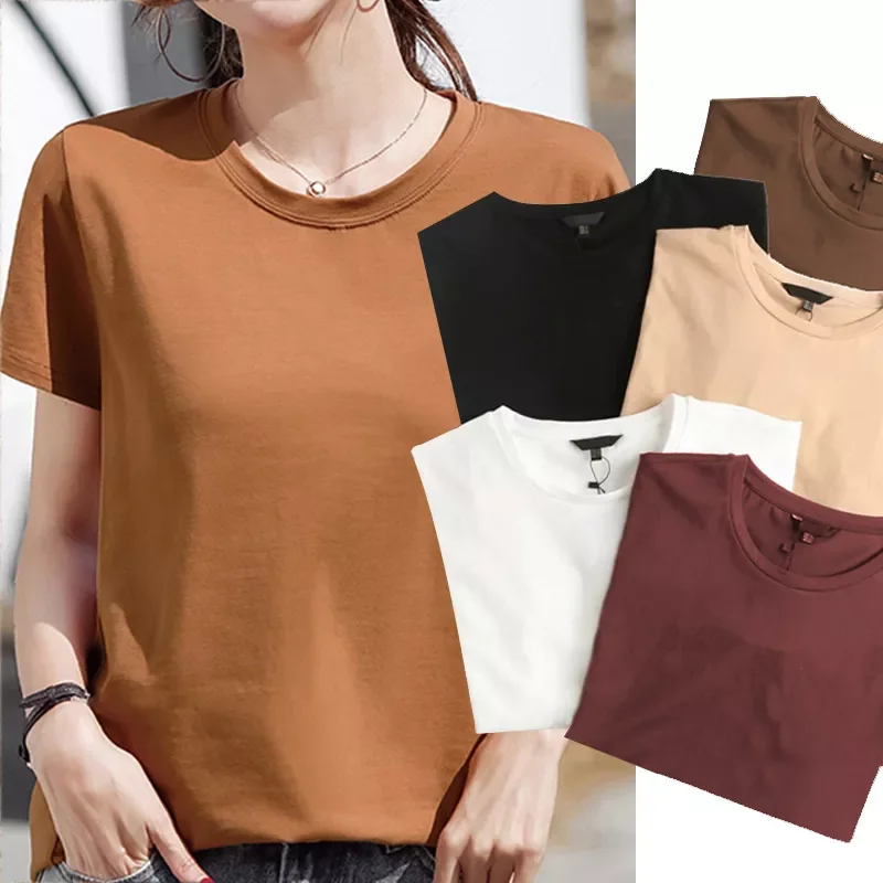 Women's T-shirt Short Sleeve Basic Oversized Tee Men and Women Seamless Pure Color Render Harajuku Garment Female
Women's T-shirt Short Sleeve Basic Oversized Tee Men and Women Seamless Pure Color Render Harajuku Garment Female