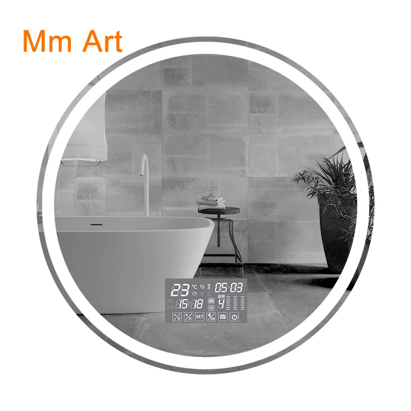 60CM Hand Washing Bathroom Wall Hanging LED Luminous Light Mirror round with Light Toilet Mirror Smart Anti-Fog Bathroom Mirror
60CM Hand Washing Bathroom Wall Hanging LED Luminous Light Mirror round with Light Toilet Mirror Smart Anti-Fog Bathroom Mirror