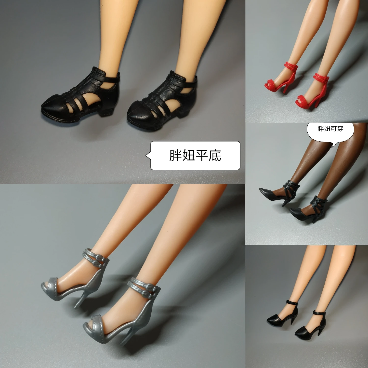 

1/6 Doll Accessories Fashion Sneaker Flat Shoes Genuine Sandals Shoeshigh-heeled shoes for 30cm Doll Shoes