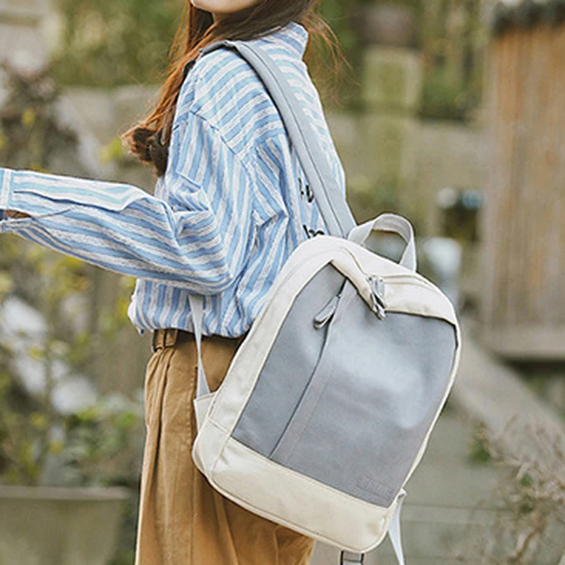 

Простой холщовый рюкзак, Женский дорожный рюкзак, цветной школьный рюкзак в стиле пэчворк для девочек-подростков, женские рюкзаки