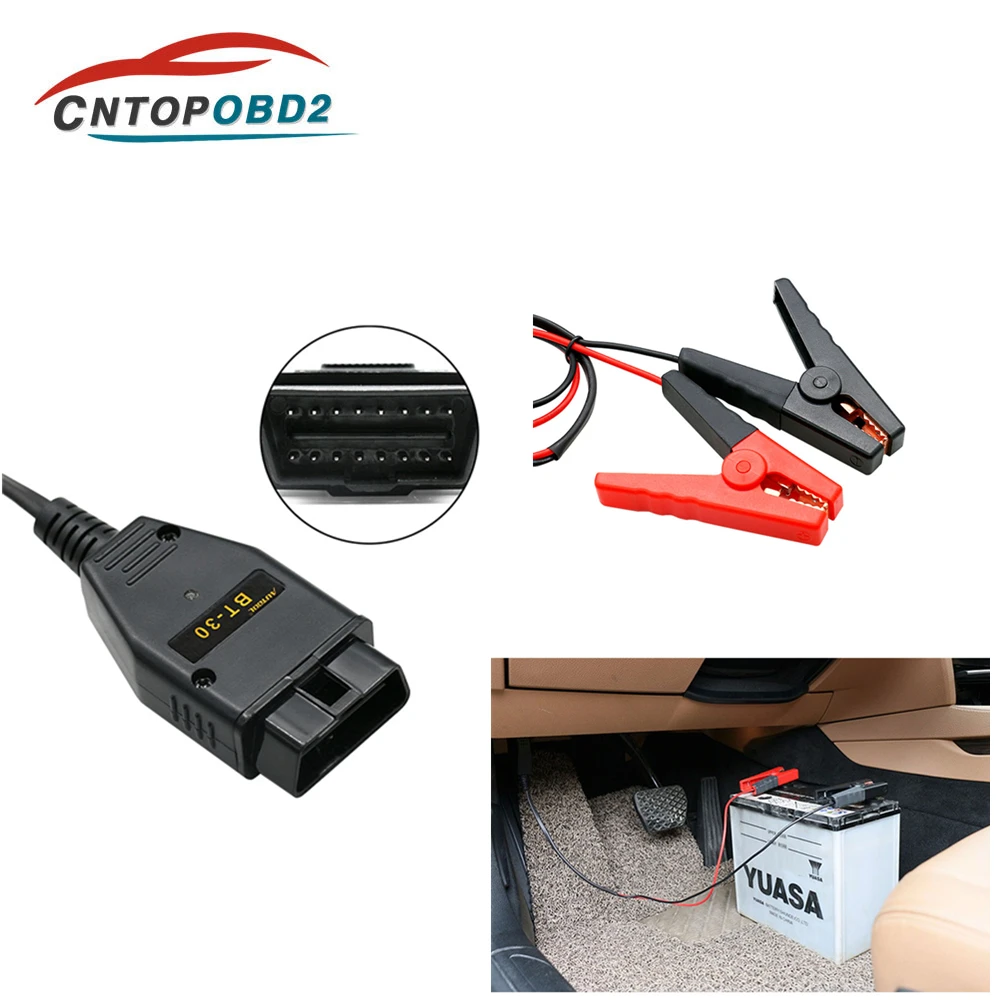 BT-30 Emergency Power Supply Connector Cable ECU Memory Saver Battery Automotive Replacement Tool OBD2 Emergency Electrical Plug
BT-30 Emergency Power Supply Connector Cable ECU Memory Saver Battery Automotive Replacement Tool OBD2 Emergency Electrical Plug