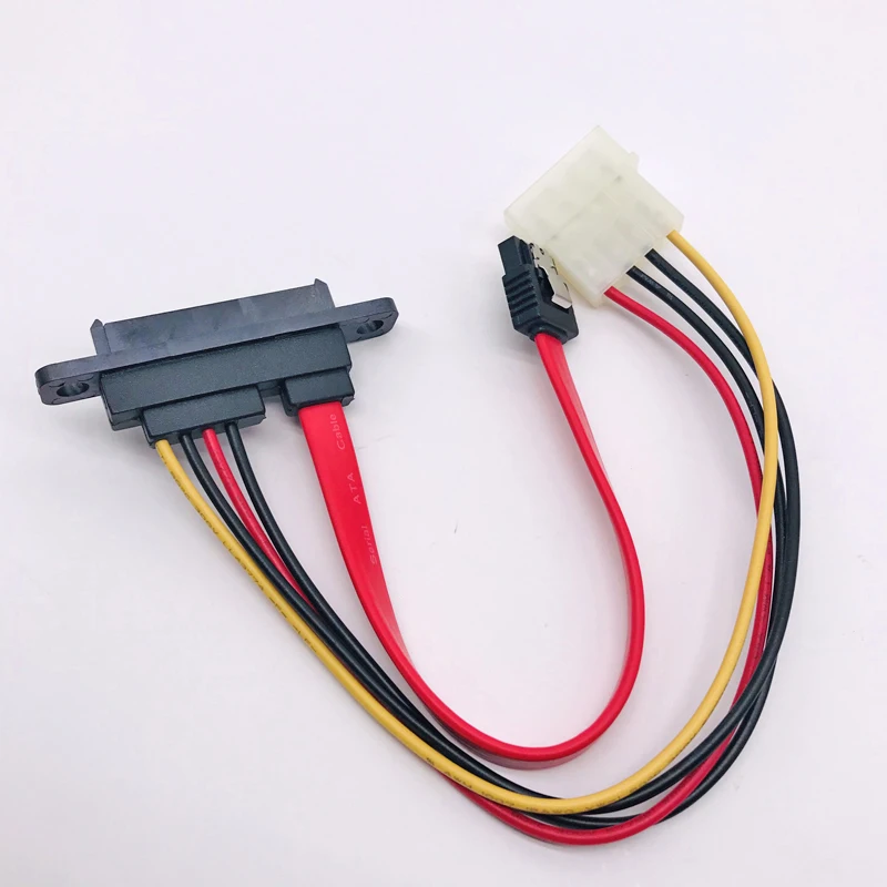 10PCS SATA 7+15P 22pin to LOCK SATA 7P 90/BIG 4P CABLE supply SATA HDD hard drive high speed computer data power cable
10PCS SATA 7+15P 22pin to LOCK SATA 7P 90/BIG 4P CABLE supply SATA HDD hard drive high speed computer data power cable