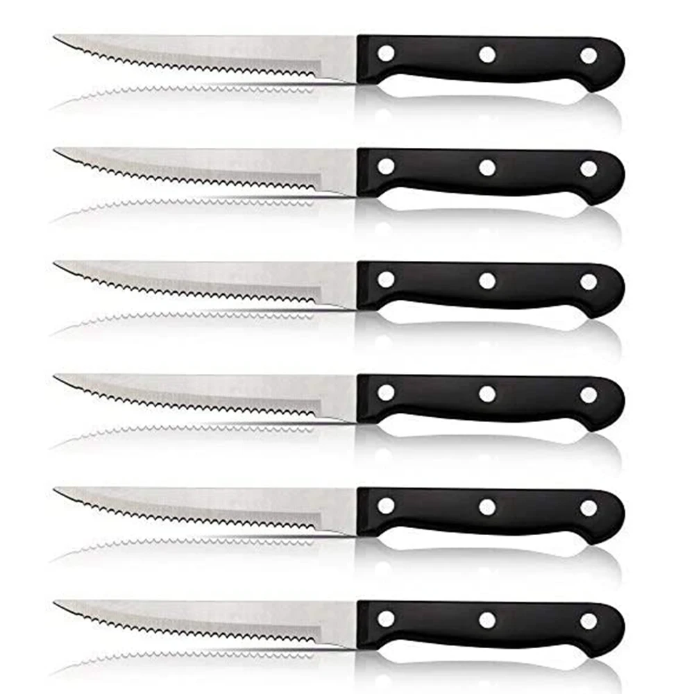Steak Knives Set of 4 6 8 Stainless Steel Serrated Steak Knife kitchen Camping Restaurant Steak Knives Dishwasher Safe
Steak Knives Set of 4 6 8 Stainless Steel Serrated Steak Knife kitchen Camping Restaurant Steak Knives Dishwasher Safe