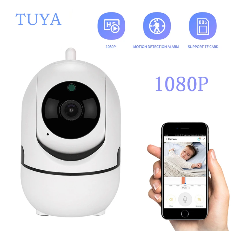 Умная IP-камера Tuya 1080P с Wi-Fi, беспроводная мини-камера для домашнего видеонаблюдения, видеоняня, облачное хранилище, двухстороннее аудио
Умная IP-камера Tuya 1080P с Wi-Fi, беспроводная мини-камера для домашнего видеонаблюдения, видеоняня, облачное хранилище, двухстороннее аудио