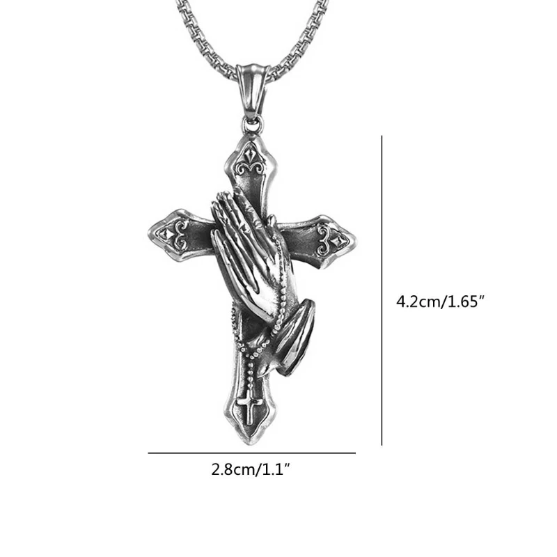 Praying Hand Necklace Alloy Christian Pendant Prayer Medal Baptism Jewelry for Women Men Gifts
Praying Hand Necklace Alloy Christian Pendant Prayer Medal Baptism Jewelry for Women Men Gifts