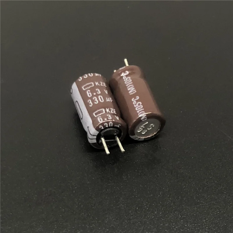 100 шт. 330 мкФ 6 3 В NCC KZE серия 3x11 мм низкое сопротивление Низкий ESR 6.3V330uF алюминиевый