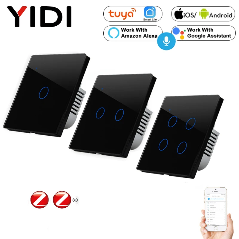 Умный настенный сенсорный выключатель ZigBee, беспроводной переключатель с голосовым управлением через приложение для умного дома, 1/2/3/4 клави...
Умный настенный сенсорный выключатель ZigBee, беспроводной переключатель с голосовым управлением через приложение для умного дома, 1/2/3/4 клави...