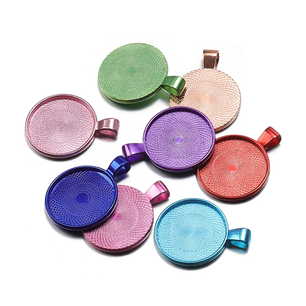10pcs Fit 25mm Colorful Necklace Pendant Setting Cabochon Cameo Base Tray Bezel Blank Cabochon Base for Jewelry Making DIY 
10pcs Fit 25mm Colorful Necklace Pendant Setting Cabochon Cameo Base Tray Bezel Blank Cabochon Base for Jewelry Making DIY