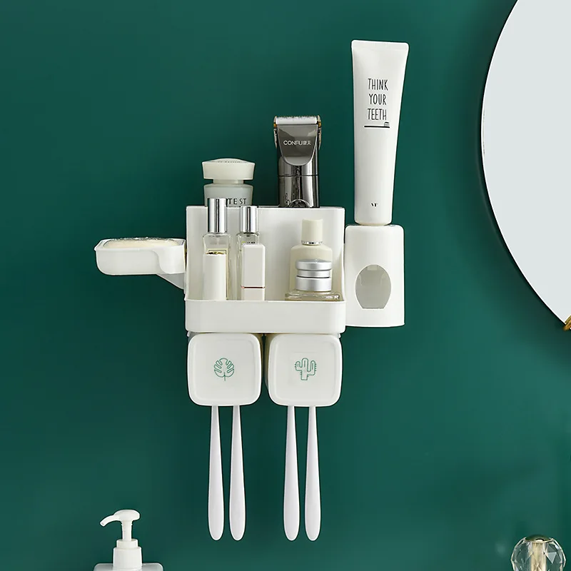 Distributeur dentifrice Toothbrush holder wall-mounted automatic toothpaste dispenser storage rack bathroom accessories squeezer
Distributeur dentifrice Toothbrush holder wall-mounted automatic toothpaste dispenser storage rack bathroom accessories squeezer