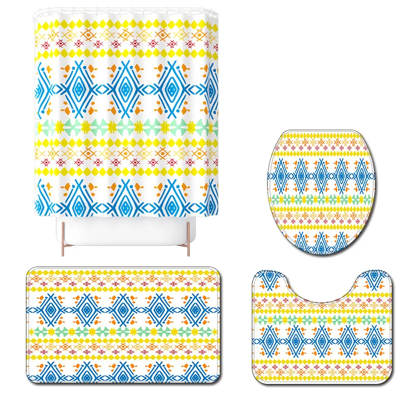 Shower Curtain Bathroom Carpet Rug Bath Mat Set Home Decor Toilet Seat Cover Mat and Non-slip Floor Mat U-Shaped Toilet Rug
Shower Curtain Bathroom Carpet Rug Bath Mat Set Home Decor Toilet Seat Cover Mat and Non-slip Floor Mat U-Shaped Toilet Rug