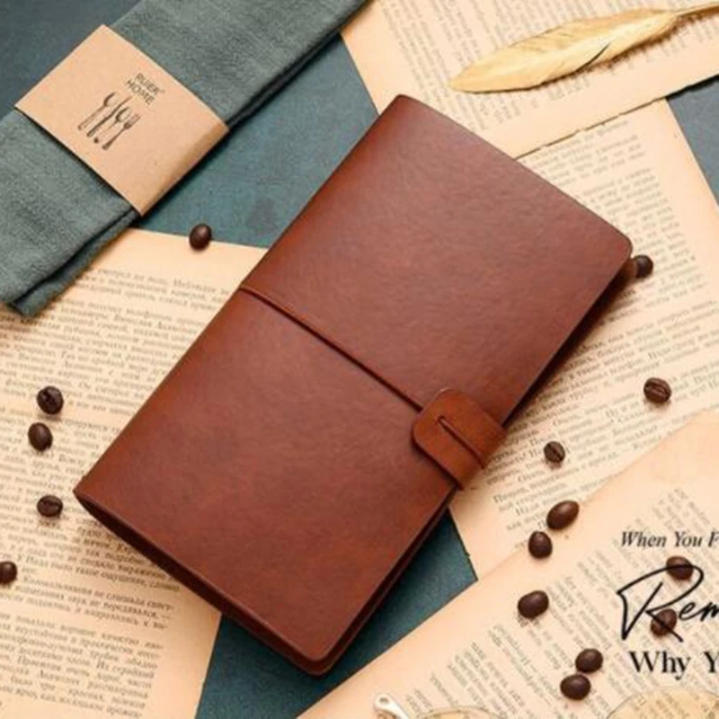 Portable Retro A6 PU Leather Travel Diary Notepad Notebook, Suitable For Business Men And Women To Record Things Conveniently 
Portable Retro A6 PU Leather Travel Diary Notepad Notebook, Suitable For Business Men And Women To Record Things Conveniently
