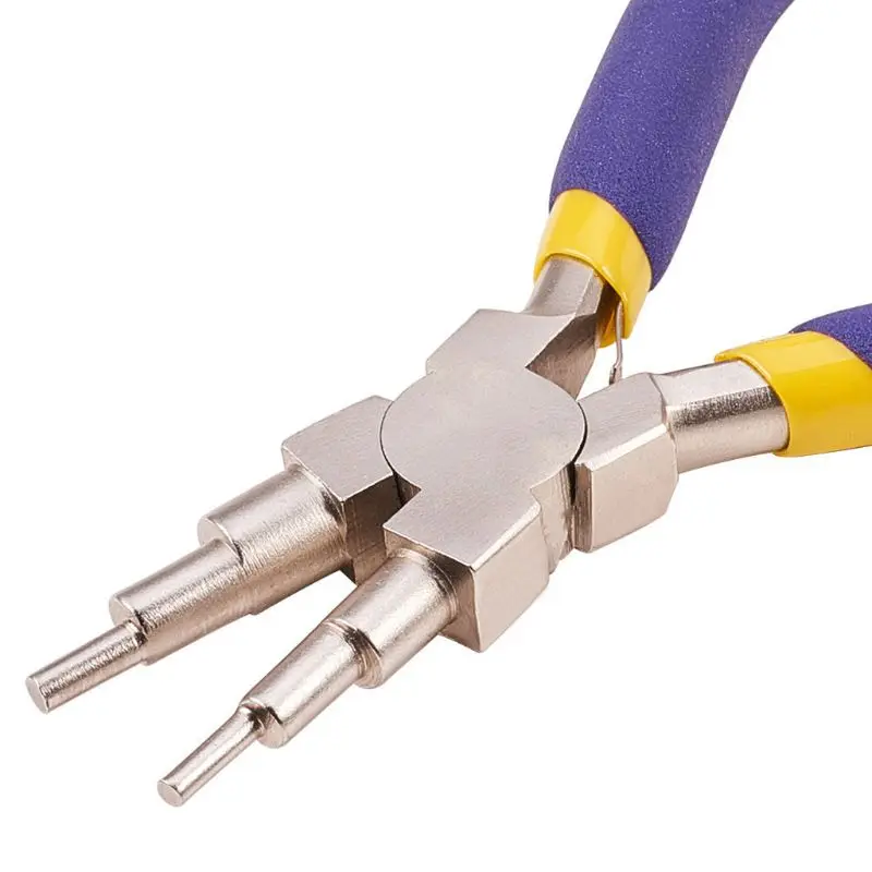 1 PC 6 in 1 Wire Wrapper Looping Forming Jewelry Plier 6-Steps Multi Size Barrels Pliers Bail Jewelry Making Colors at Random
1 PC 6 in 1 Wire Wrapper Looping Forming Jewelry Plier 6-Steps Multi Size Barrels Pliers Bail Jewelry Making Colors at Random