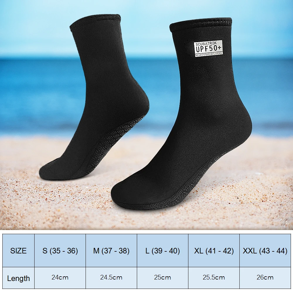 3mm Neoprene Diving Socks Anti Slip UV Protection Beach Water Sports Socks for Kayaking Surfing Snorkeling Sailing Scuba Diving
3mm Neoprene Diving Socks Anti Slip UV Protection Beach Water Sports Socks for Kayaking Surfing Snorkeling Sailing Scuba Diving