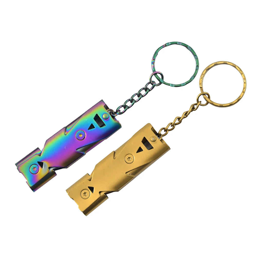 Outdoor Survival Whistle High Decibel Double Pipe Whistle Stainless Steel Alloy Keychain Cheerleading Emergency Multi Tool
Outdoor Survival Whistle High Decibel Double Pipe Whistle Stainless Steel Alloy Keychain Cheerleading Emergency Multi Tool