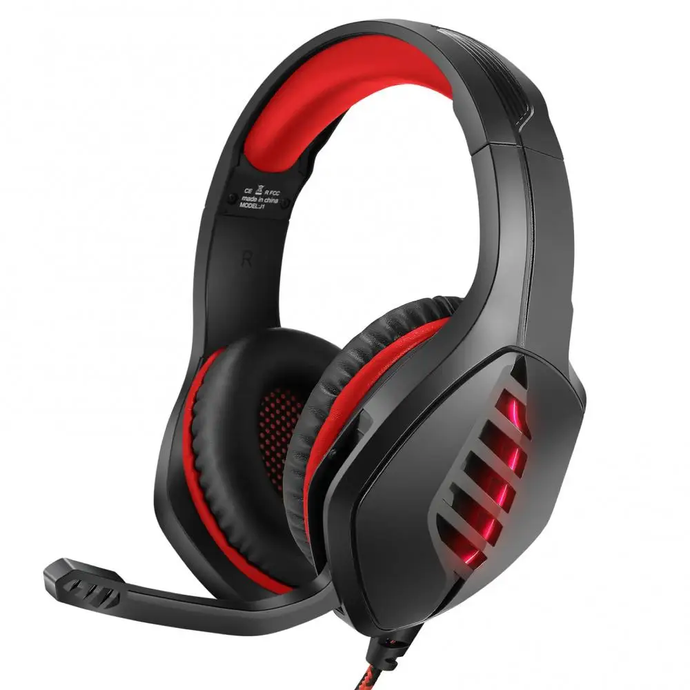 J1 Gaming Headset Headphone High Quality Sound with Microphone Noise Reduction LED Light Earmuffs For Fully compatible
J1 Gaming Headset Headphone High Quality Sound with Microphone Noise Reduction LED Light Earmuffs For Fully compatible
