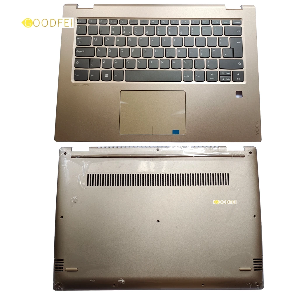 Новый оригинальный Подставка для рук для Lenovo Yoga 520-14 520-14IKB FLEX 5-14, верхний корпус + английская клавиатура + нижняя часть корпуса, золотистый 
Новый оригинальный Подставка для рук для Lenovo Yoga 520-14 520-14IKB FLEX 5-14, верхний корпус + английская клавиатура + нижняя часть корпуса, золотистый
