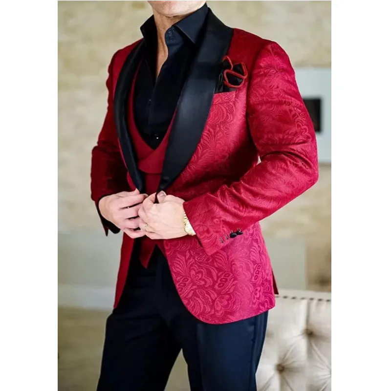 Новый стиль жаккардовые костюмы смокинг для шафера, жениха Мужские костюмы свадьба Лучший мужской костюм Блейзер Мужской Свадьба 3 шт. (пидж... 
Новый стиль жаккардовые костюмы смокинг для шафера, жениха Мужские костюмы свадьба Лучший мужской костюм Блейзер Мужской Свадьба 3 шт. (пидж...