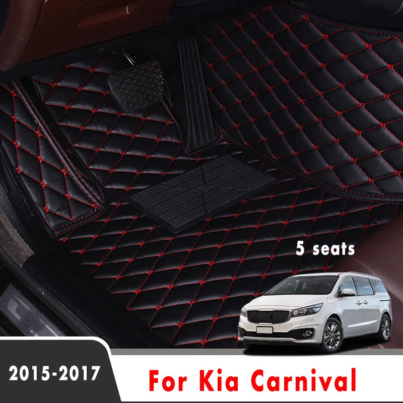 LHD для Kia Carnival Sedona 2017 2016 2015 (5 мест) автомобильные коврики аксессуары укладки
