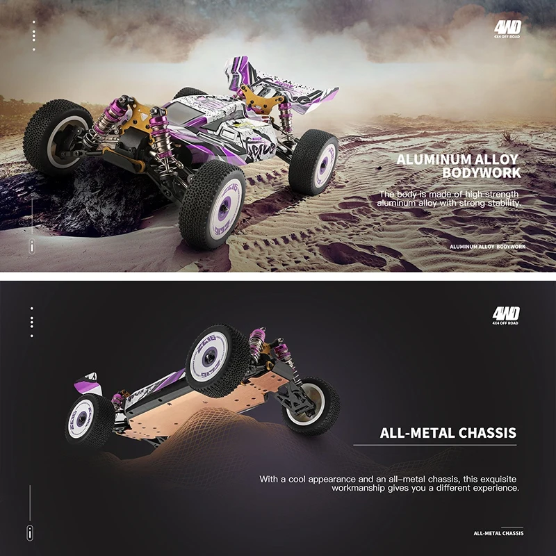 WLTOYS 124019 1/12 2.4G 60Km/H High Speed RC Car 4WD Metal Chassis Electric RC Formula Car Hydraulic Shock Absober
WLTOYS 124019 1/12 2.4G 60Km/H High Speed RC Car 4WD Metal Chassis Electric RC Formula Car Hydraulic Shock Absober