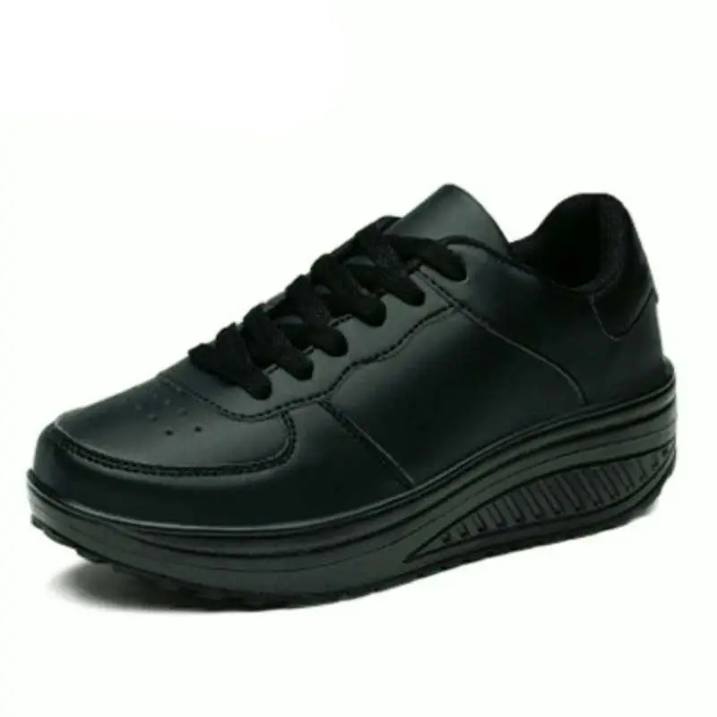 Big Size Platform Thick Soles Women Sport Sneakers High Platform Sports Shoes Womens Running Trainers Black PU Leather GME-2440
Big Size Platform Thick Soles Women Sport Sneakers High Platform Sports Shoes Womens Running Trainers Black PU Leather GME-2440