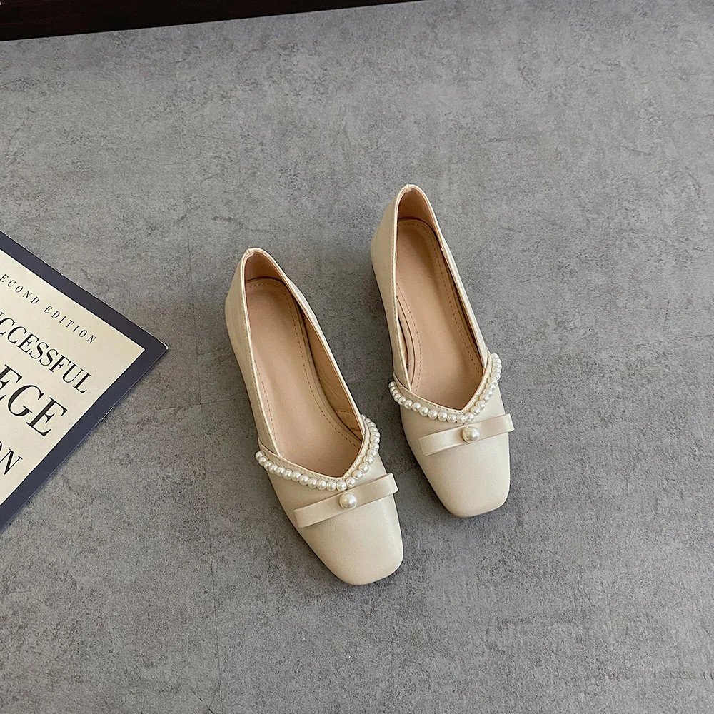 Shoes Female Footwear Casual Sneaker Square Toe Shallow Mouth 2021 Fashion Women's Pearl Decorateion Bow-Knot Dress Comfortable
Shoes Female Footwear Casual Sneaker Square Toe Shallow Mouth 2021 Fashion Women's Pearl Decorateion Bow-Knot Dress Comfortable