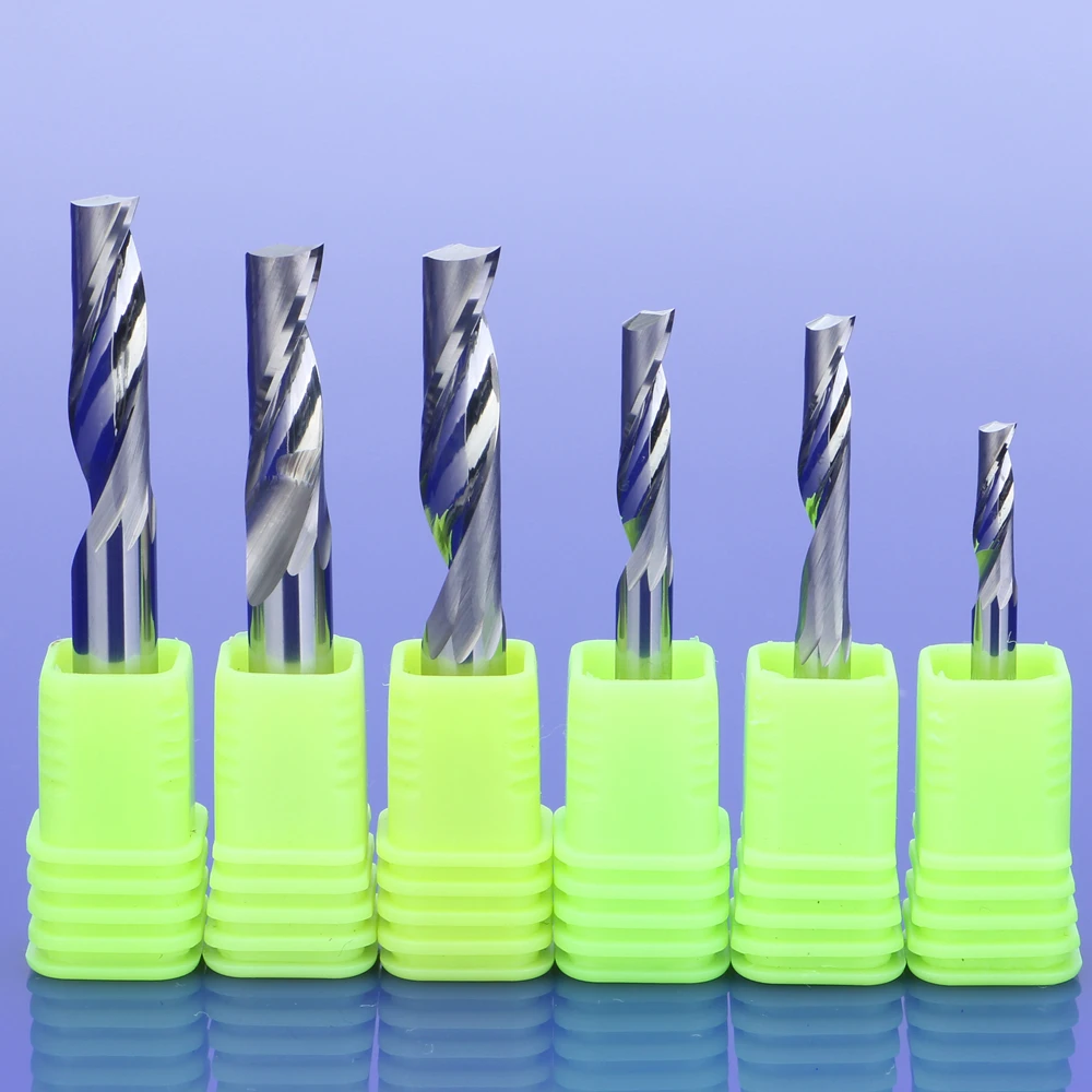 10Pcs 3.175/4/5/6/8mm Single Flute Milling cutters for Aluminum CNC Tools Solid Carbide,aluminum composite panels
10Pcs 3.175/4/5/6/8mm Single Flute Milling cutters for Aluminum CNC Tools Solid Carbide,aluminum composite panels
