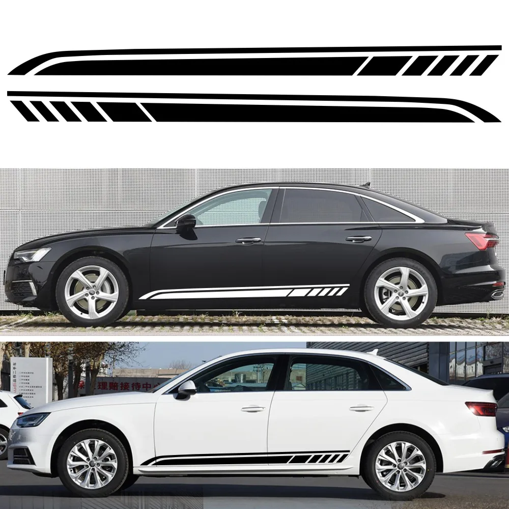 Автомобильные наклейки с боковой полосой сделай сам для Mercedes Benz W205 W204 W203 C Class C180