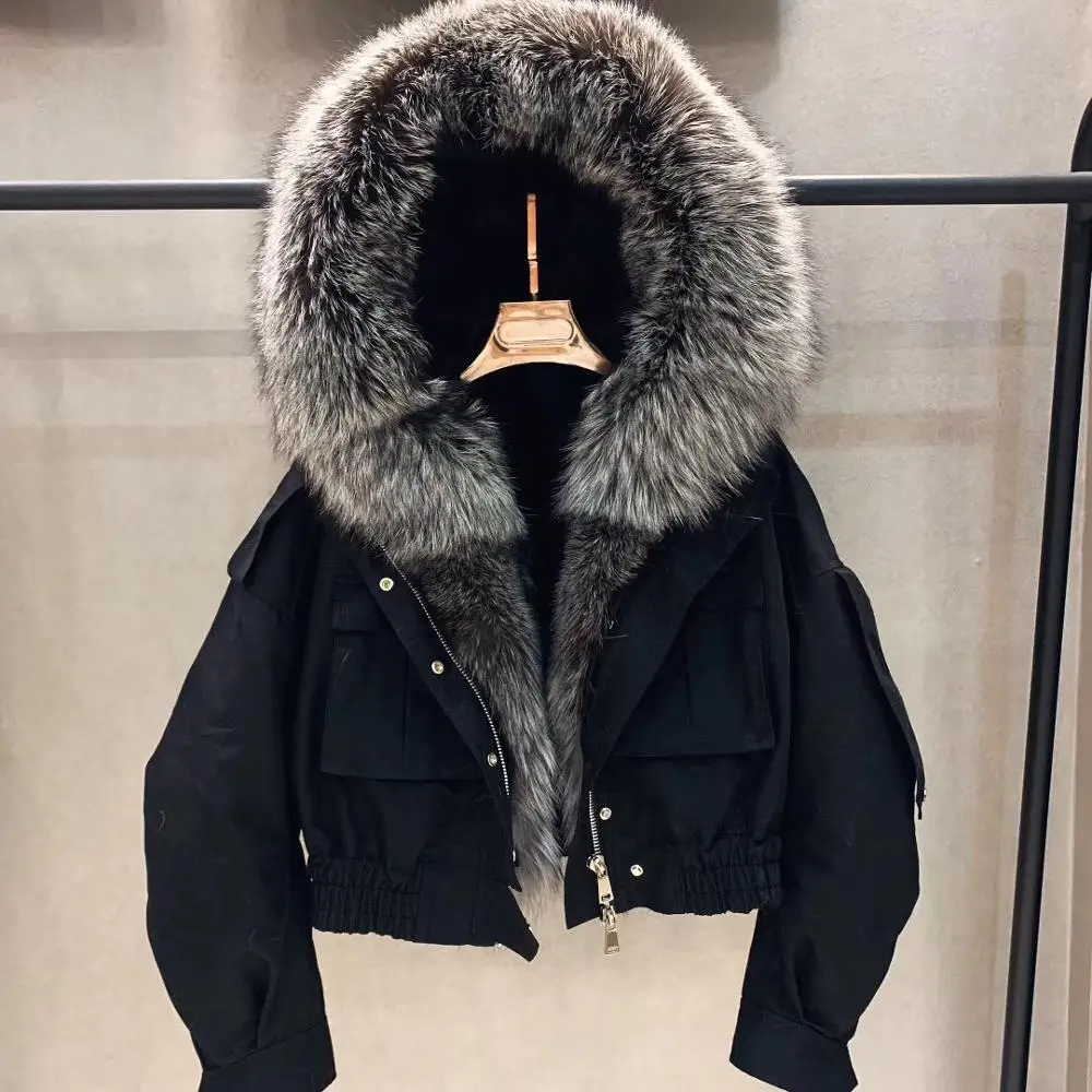Real fur coat women winter fox fur collar sheep fur lining 2019 new fashion short style Luxury high quality female clothing
Real fur coat women winter fox fur collar sheep fur lining 2019 new fashion short style Luxury high quality female clothing