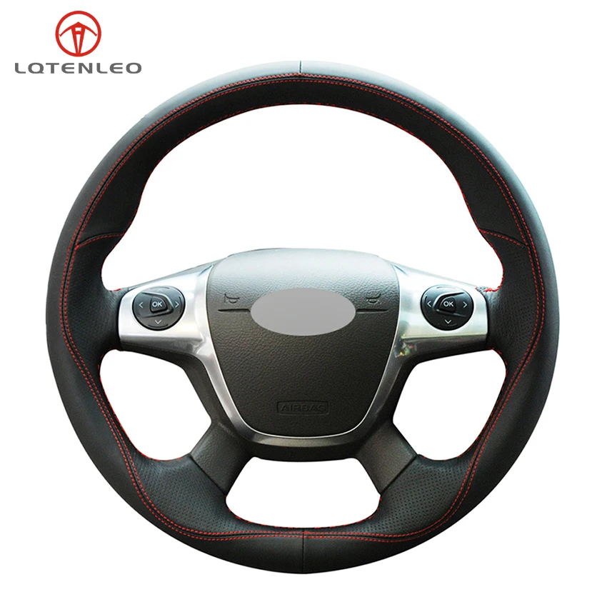 LQTENLEO Black Leather Suede Steering Wheel Cover For Ford Focus 3 2011-2014 C-MAX 2011-2018 Transit 2013 2014 KUGA 2013-2016
LQTENLEO Black Leather Suede Steering Wheel Cover For Ford Focus 3 2011-2014 C-MAX 2011-2018 Transit 2013 2014 KUGA 2013-2016