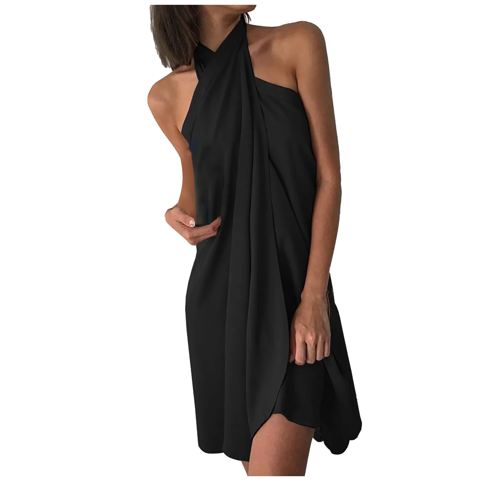 Women Casual Summer Fashion Solid Color Halterneck Sleeveless Skirt Dress 2021 vestido de mujer Party Beach Dresses Clothing
Women Casual Summer Fashion Solid Color Halterneck Sleeveless Skirt Dress 2021 vestido de mujer Party Beach Dresses Clothing