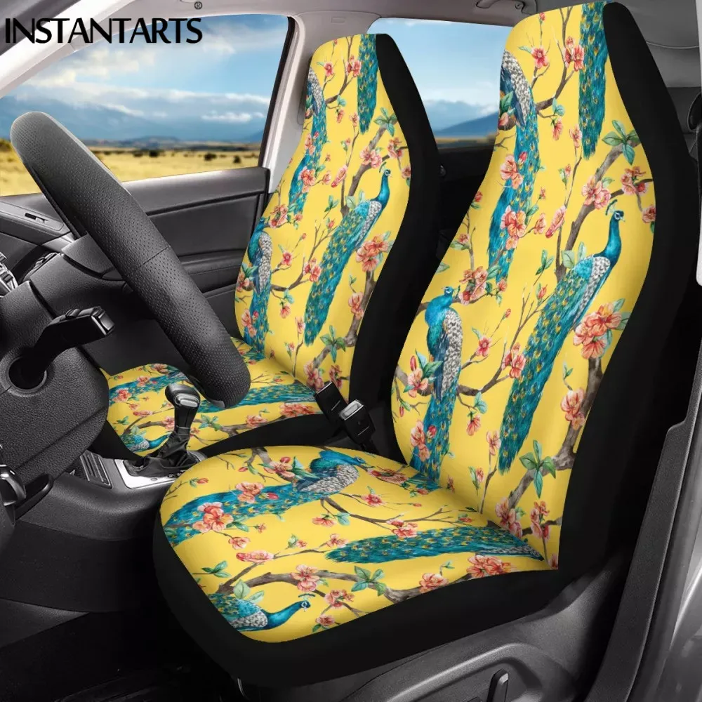 INSTANTARTS 3D Peacock Feather Printed Car Seat Covers for Women Animal Car Accessories Set of 2 Soft Front Seat Protector Cover
INSTANTARTS 3D Peacock Feather Printed Car Seat Covers for Women Animal Car Accessories Set of 2 Soft Front Seat Protector Cover