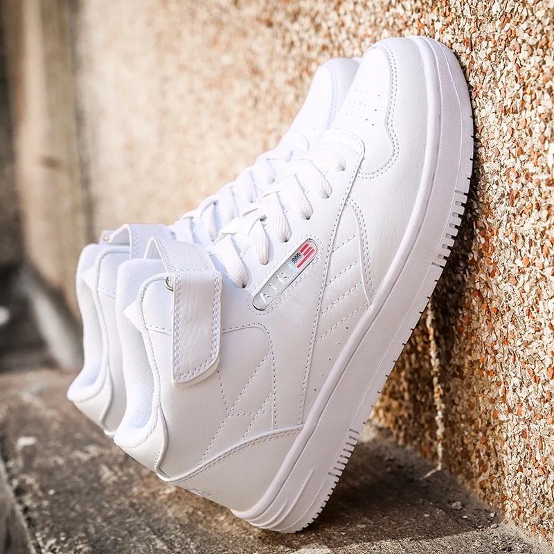 Кроссовки унисекс высокие, кожа, повседневная обувь, на шнуровке, спортивные кеды, белые
Кроссовки унисекс высокие, кожа, повседневная обувь, на шнуровке, спортивные кеды, белые