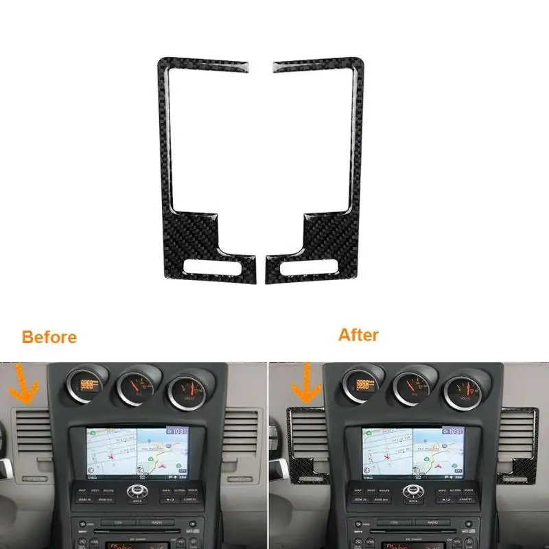 Carbon Fiber Car Interior Center Control Air Conditioner Outlet Trim Cover Decorative Frame Sticker For Nissan 350Z 2003-2009 
Carbon Fiber Car Interior Center Control Air Conditioner Outlet Trim Cover Decorative Frame Sticker For Nissan 350Z 2003-2009