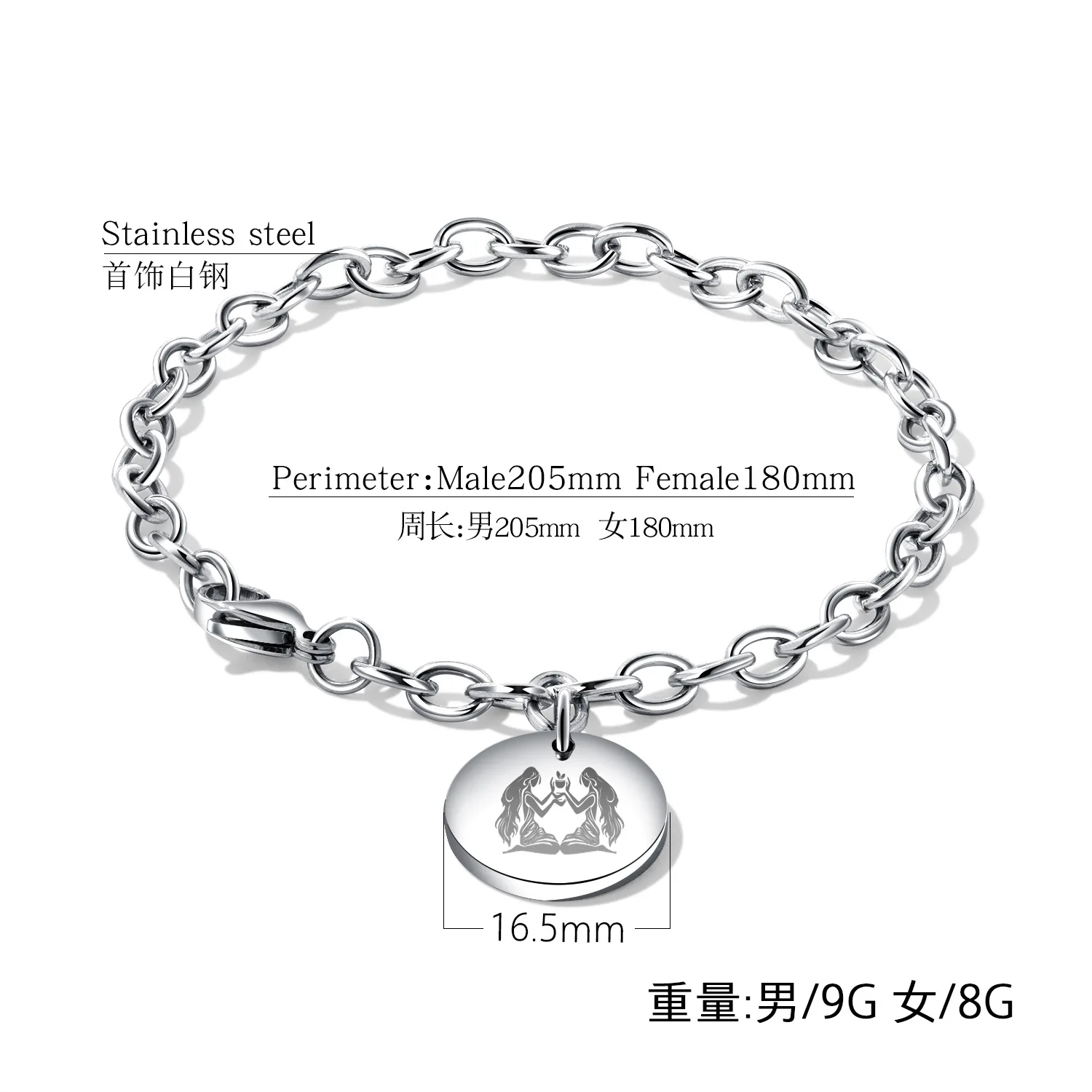 Brand bracelet European American fashion round personality Titanium steel couple Bracelet men women jewelry love accessories 
Brand bracelet European American fashion round personality Titanium steel couple Bracelet men women jewelry love accessories