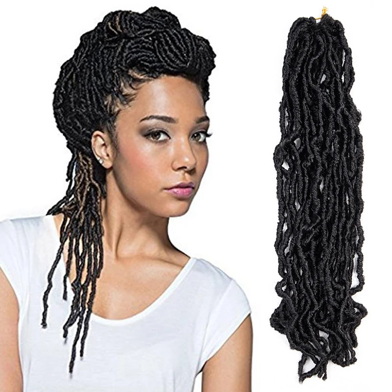 Модные Nu Locs Dreadlock волосы кроше для наращивания вязанные крючком оплетки