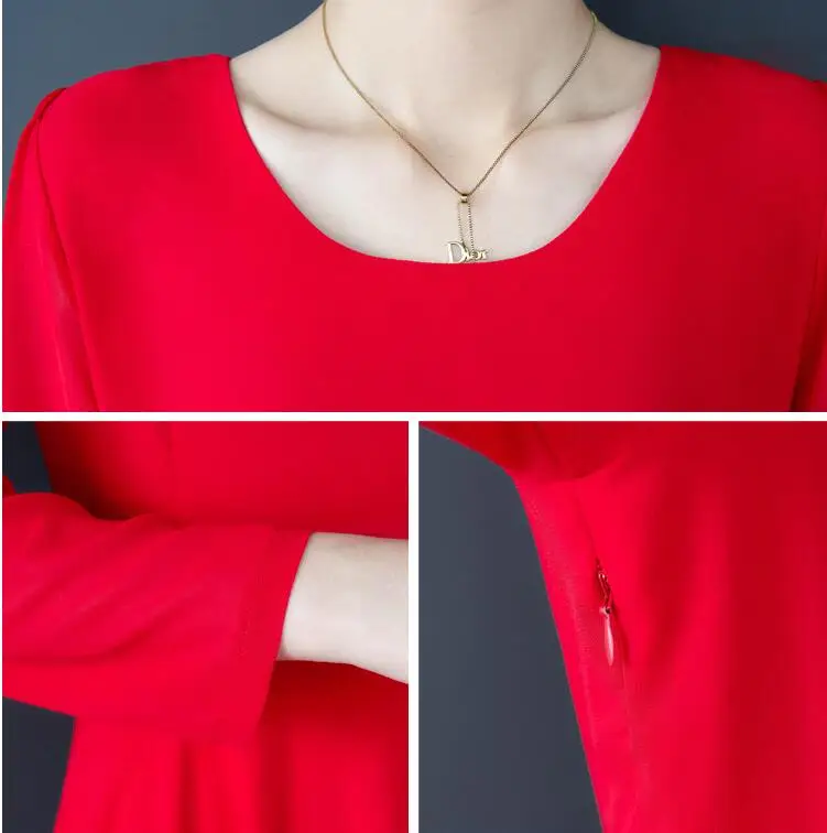 Elegant O-neck Collar Dress For Women 2021 Spring Female Chiffon Long Sleeve High Waist A-line Slim Work Wear Long Sexy Dresses 
Elegant O-neck Collar Dress For Women 2021 Spring Female Chiffon Long Sleeve High Waist A-line Slim Work Wear Long Sexy Dresses